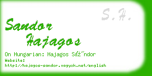 sandor hajagos business card